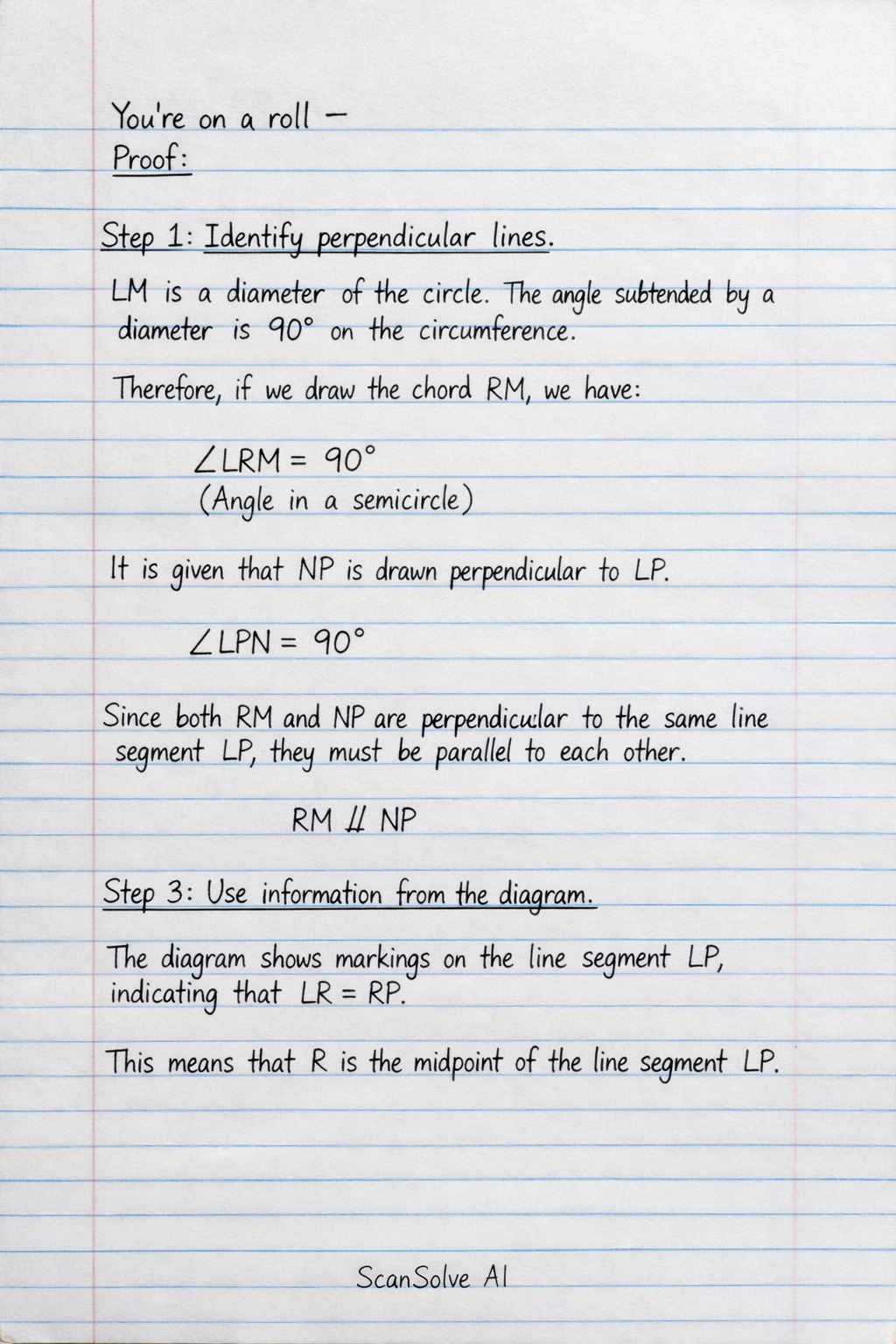 Handwritten step-by-step solution preview
