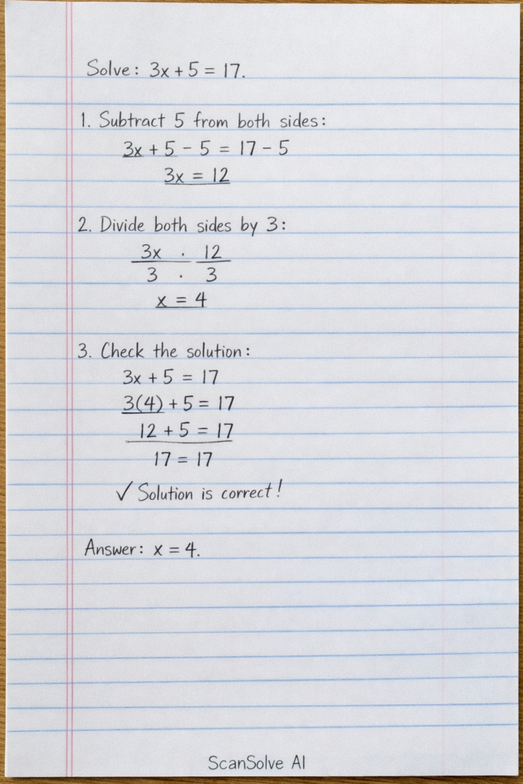 Handwritten step-by-step solution preview