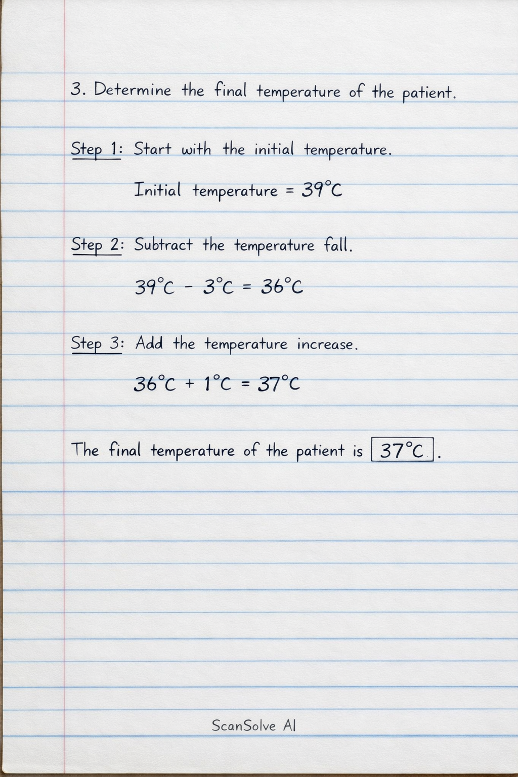 Handwritten step-by-step solution preview