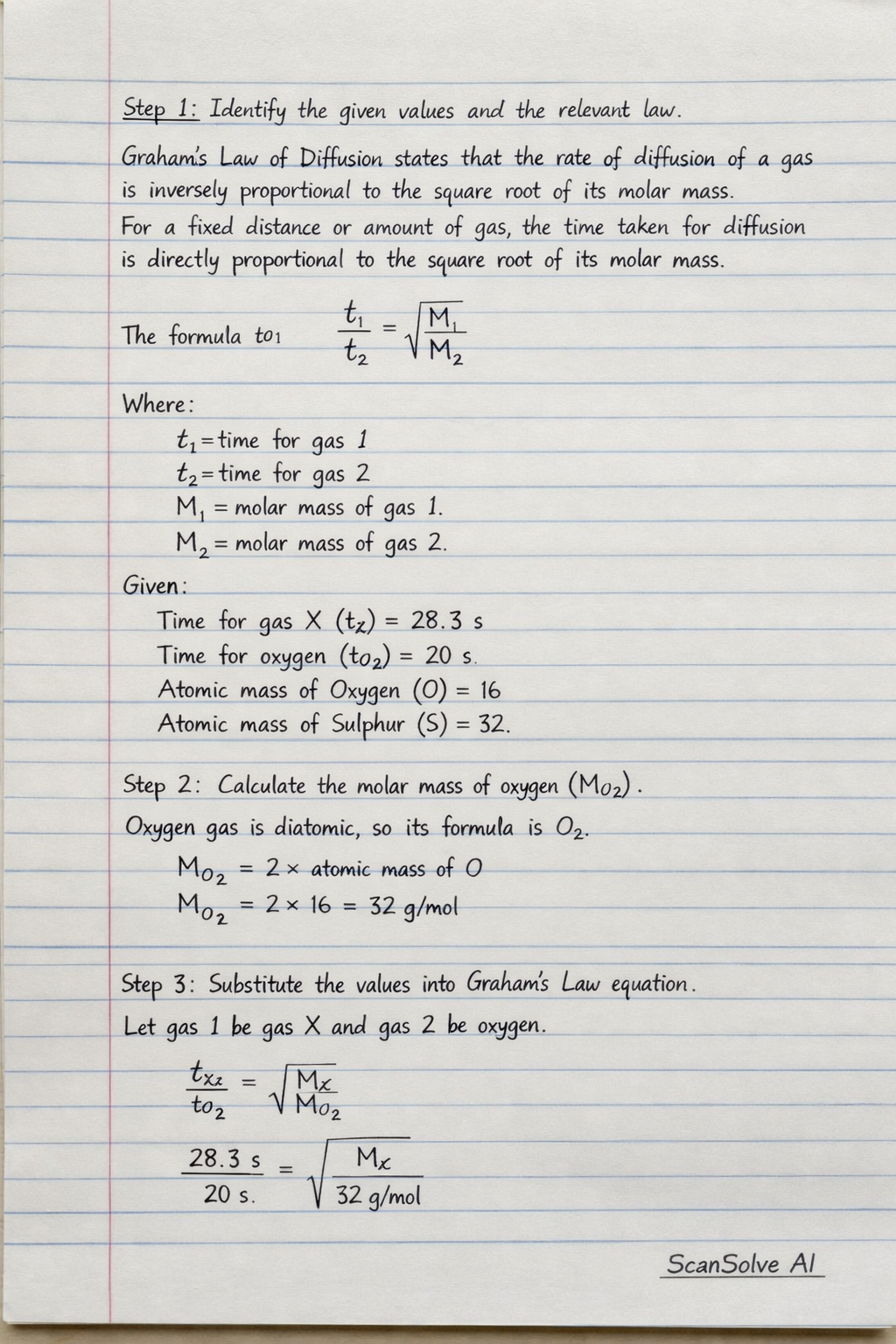 Handwritten step-by-step solution preview