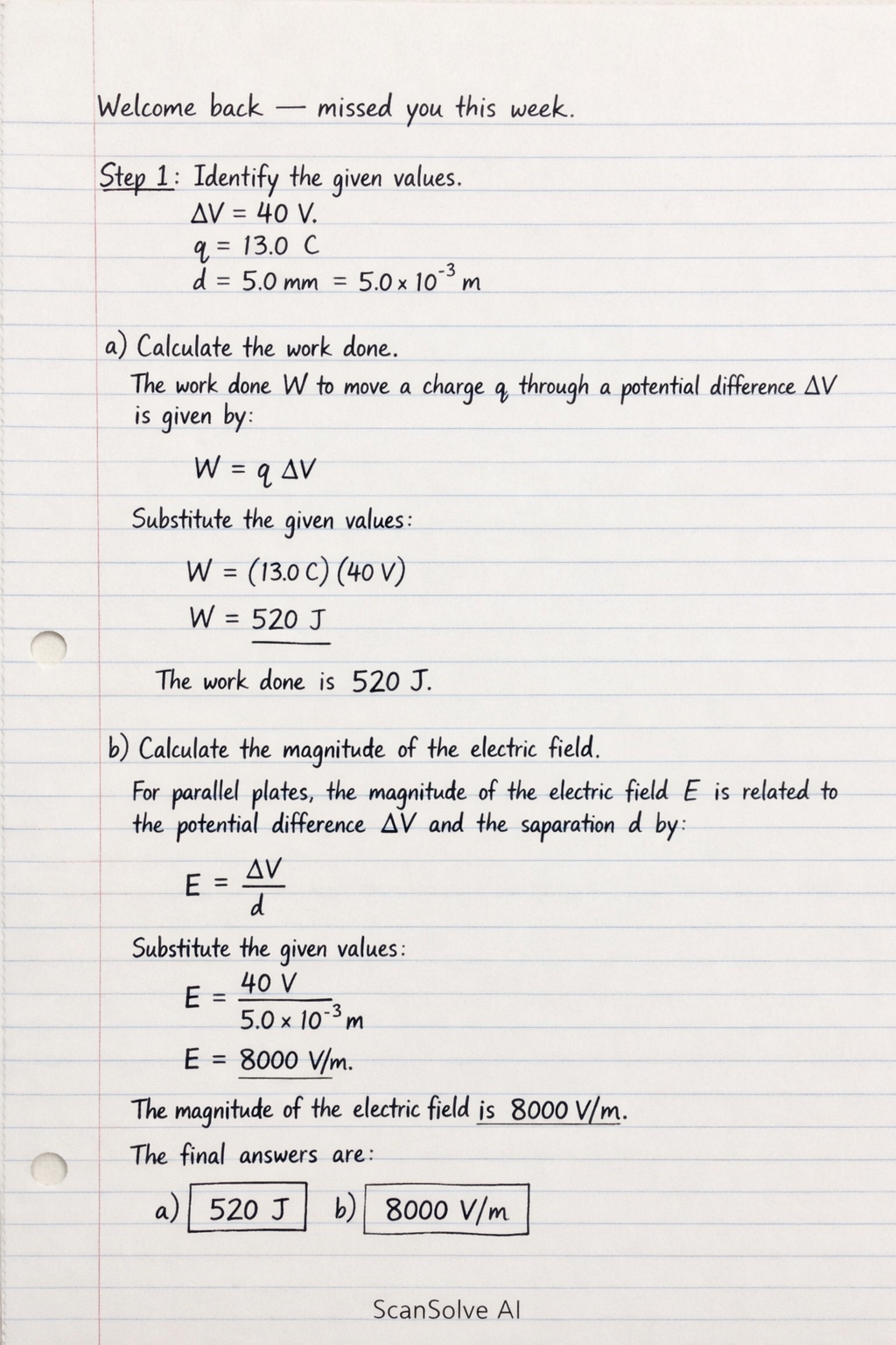 Handwritten step-by-step solution preview
