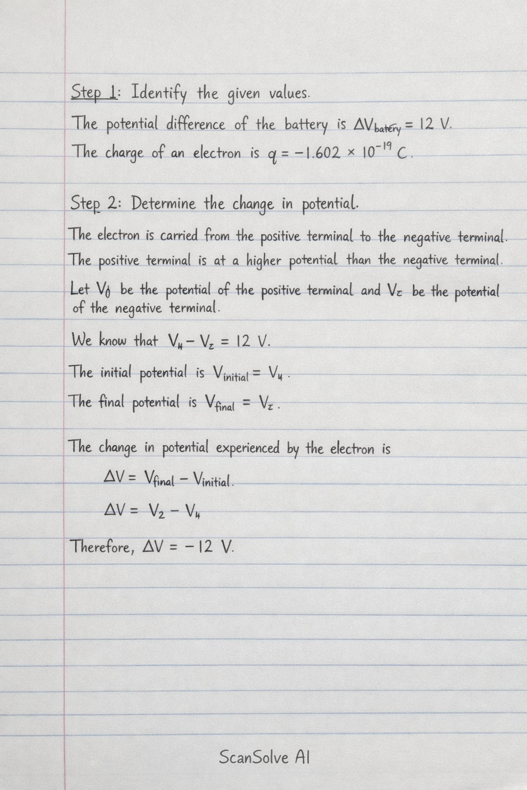 Handwritten step-by-step solution preview