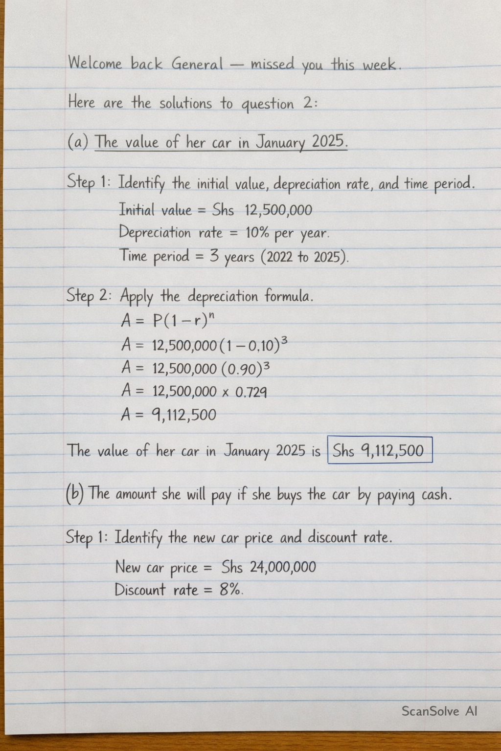 Handwritten step-by-step solution preview