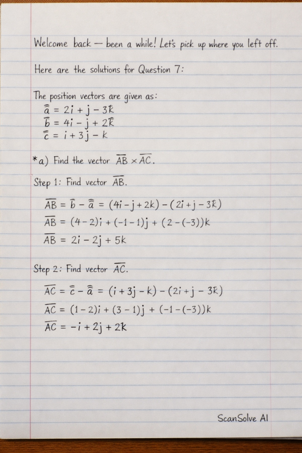 Handwritten step-by-step solution preview