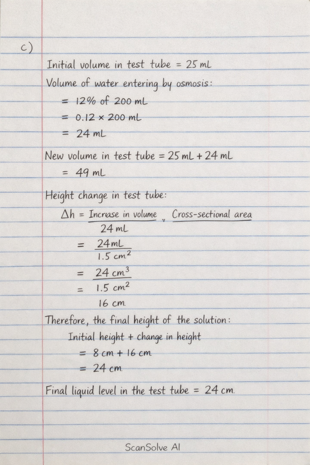 Handwritten step-by-step solution preview