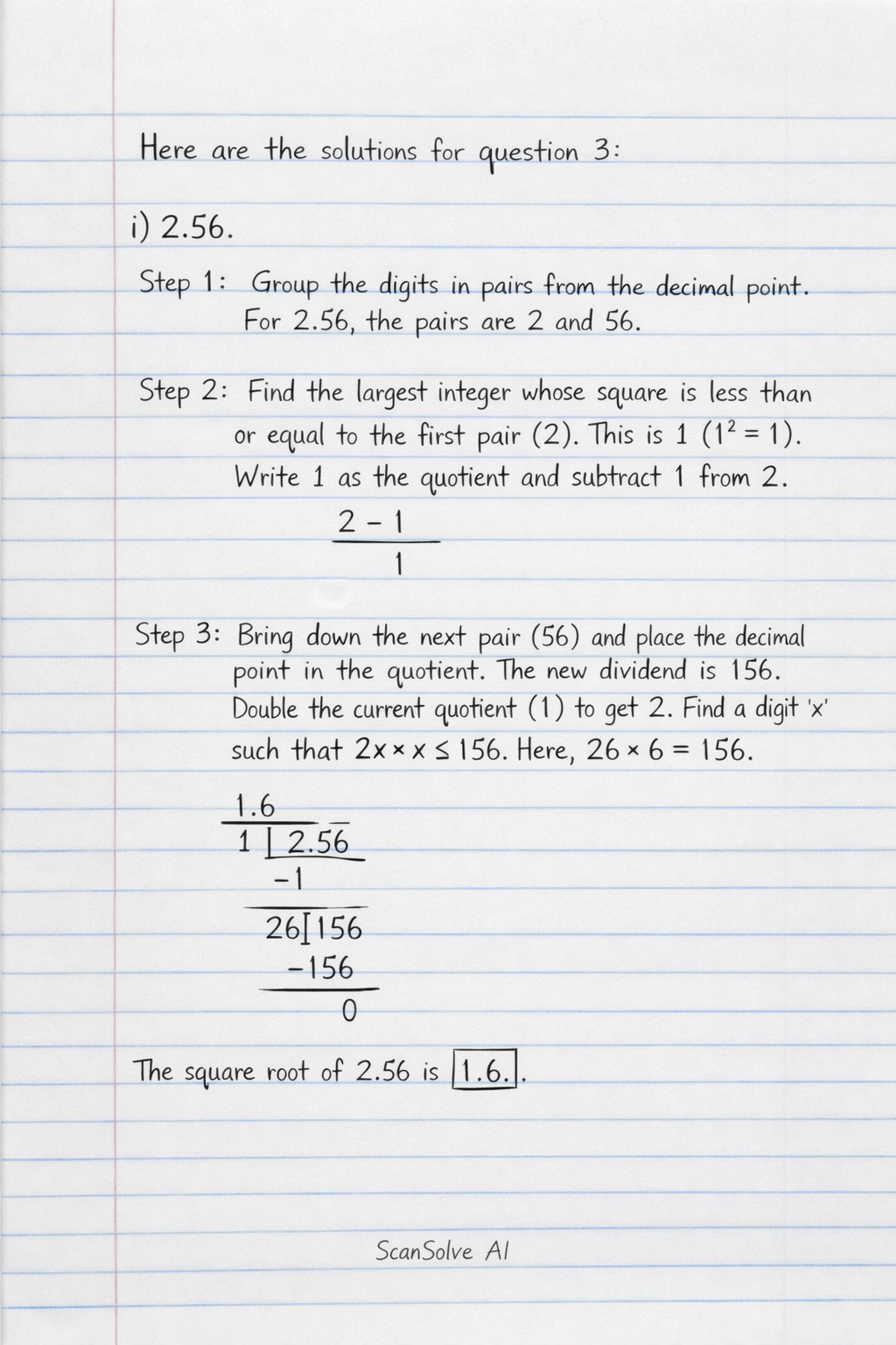 Handwritten step-by-step solution preview