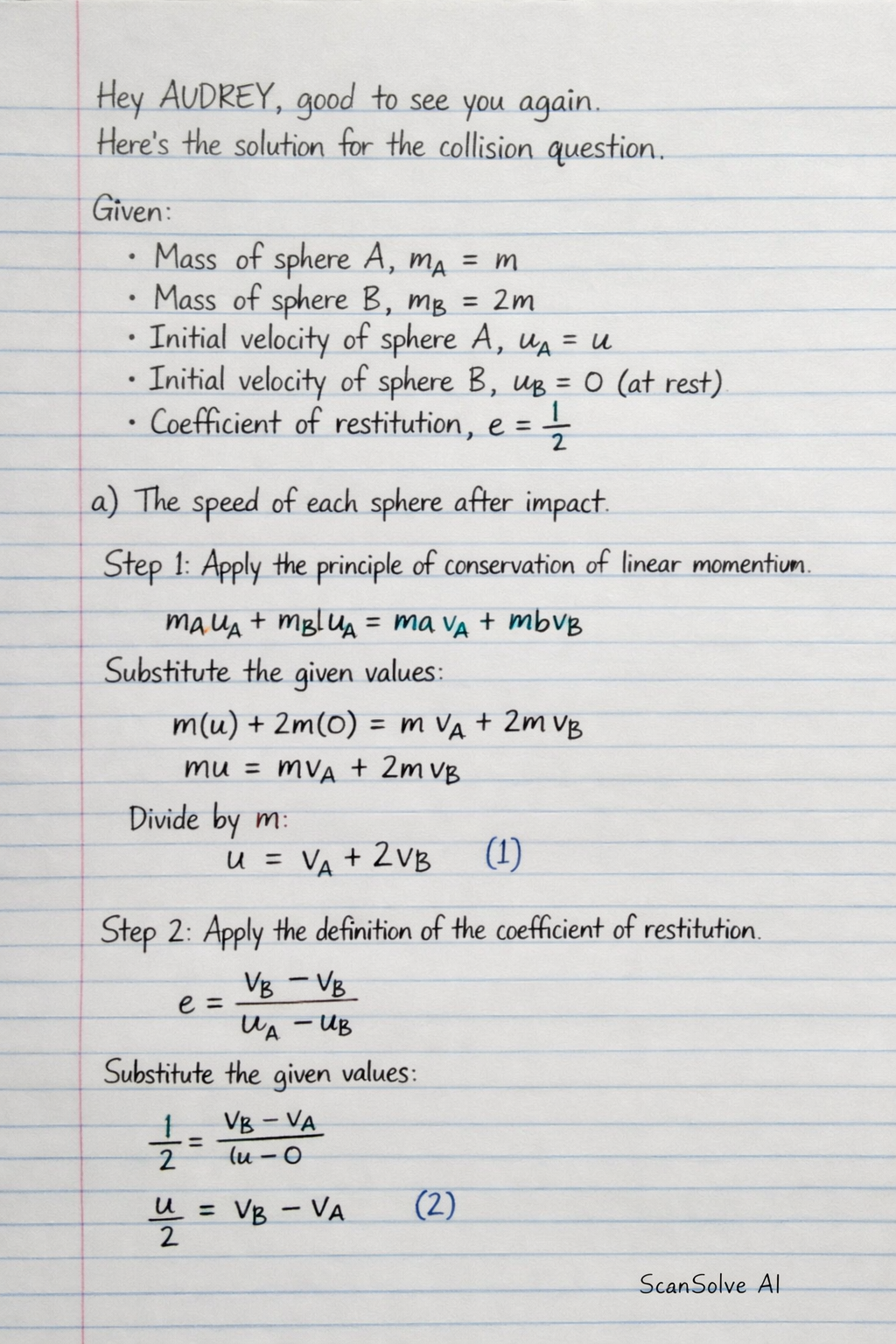 Handwritten step-by-step solution preview