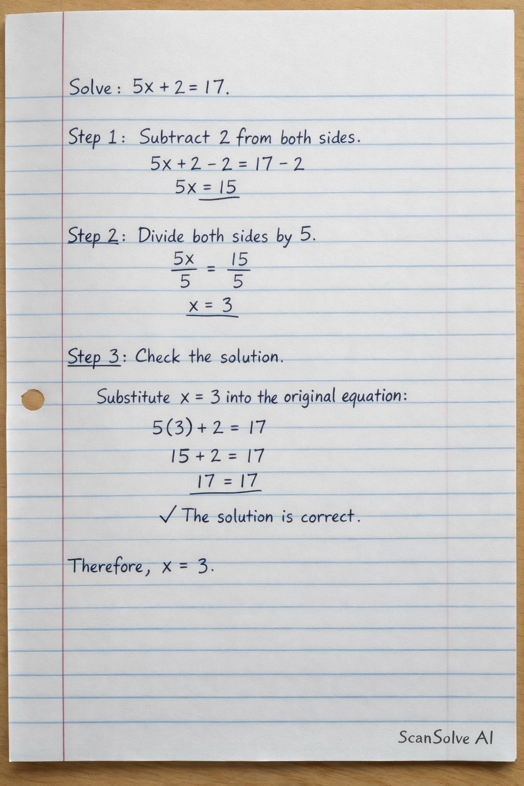 Handwritten step-by-step solution preview