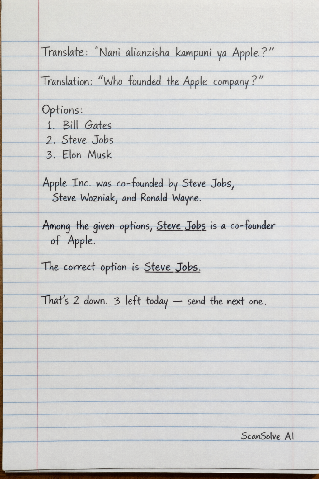 Handwritten step-by-step solution preview