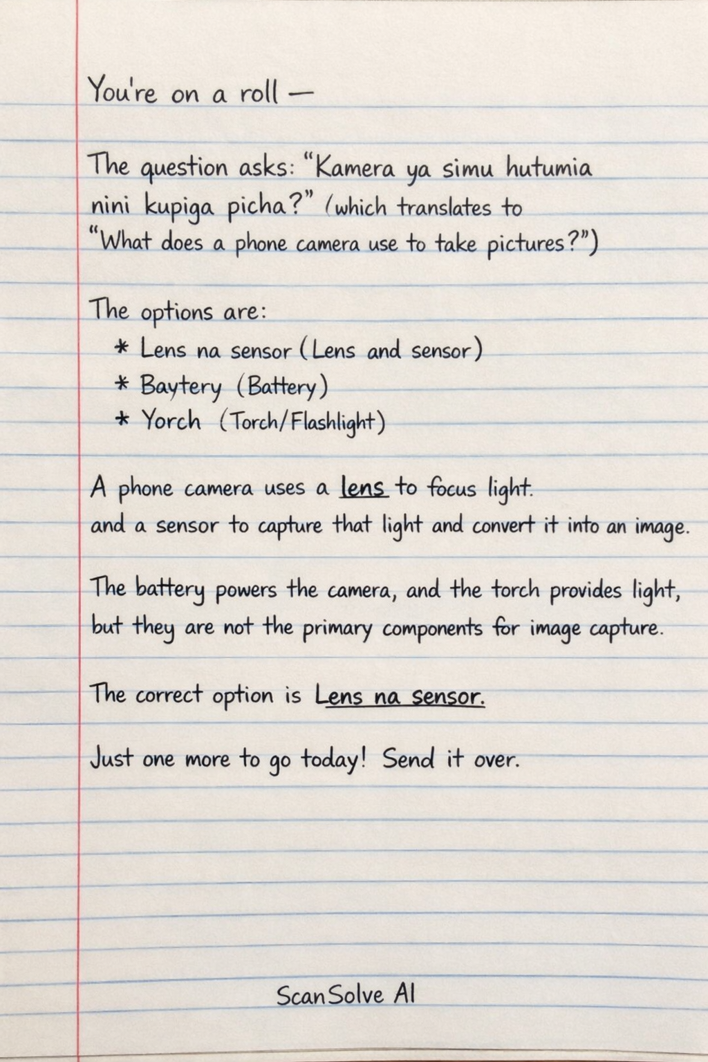 Handwritten step-by-step solution preview