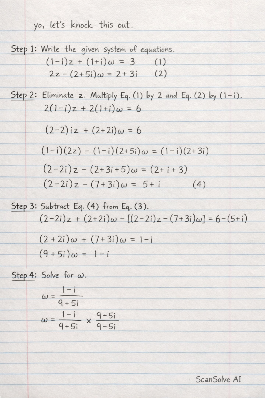 Handwritten step-by-step solution preview