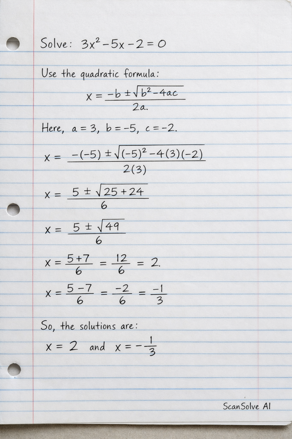 Handwritten step-by-step solution preview