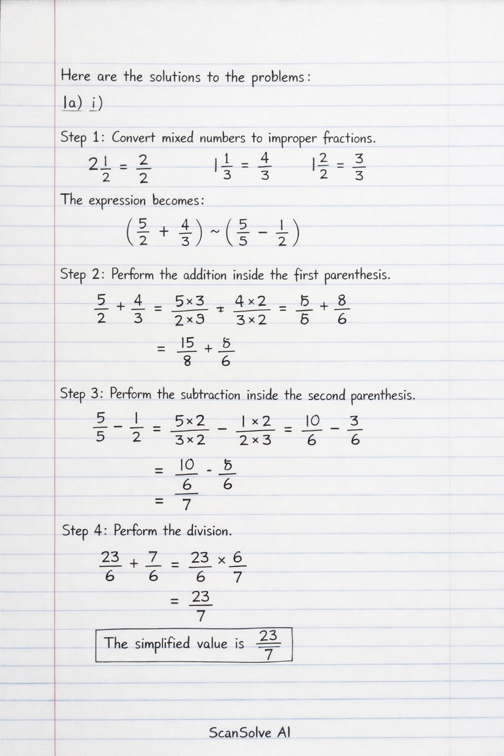 Handwritten step-by-step solution preview