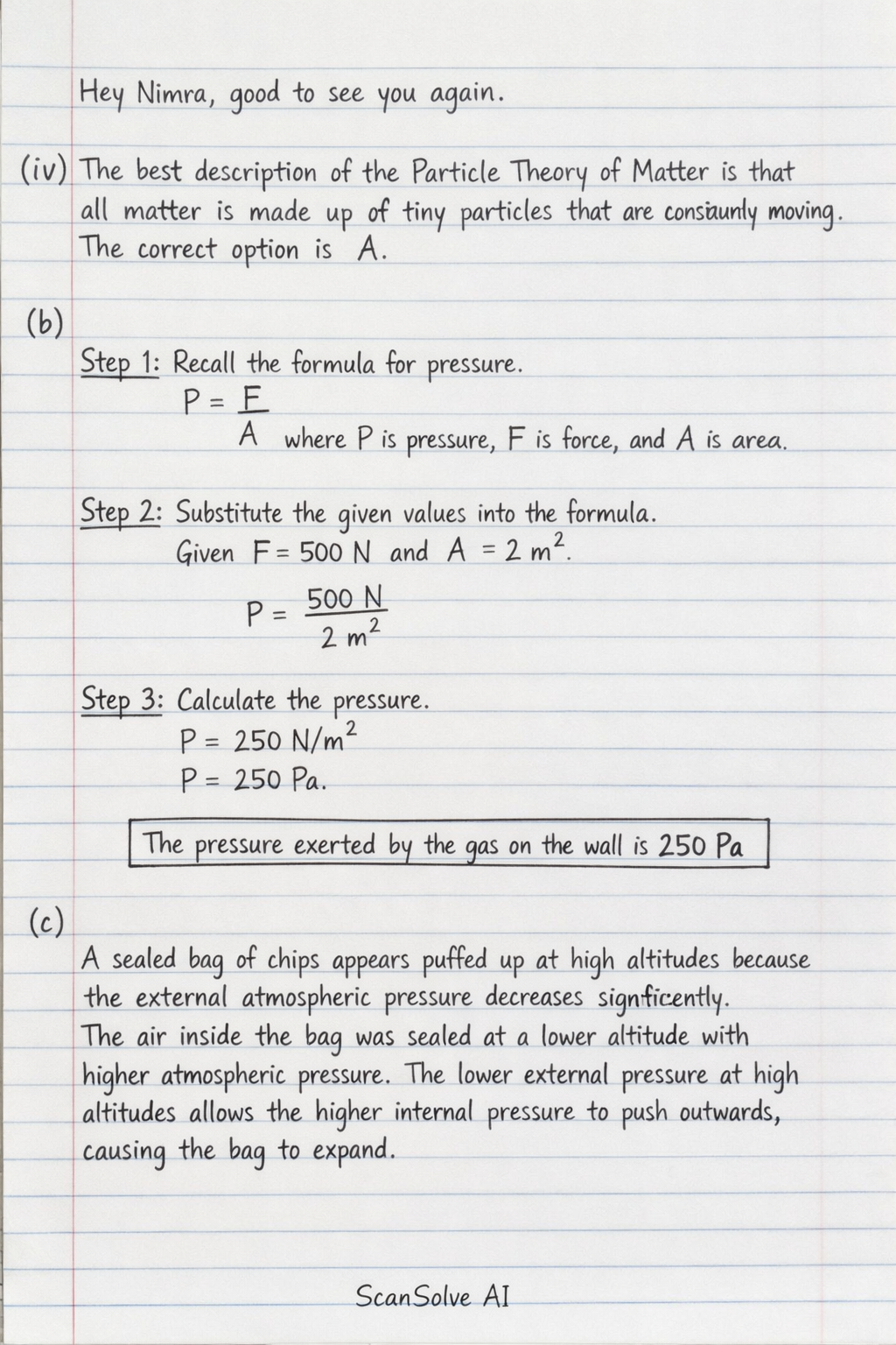 Handwritten step-by-step solution preview