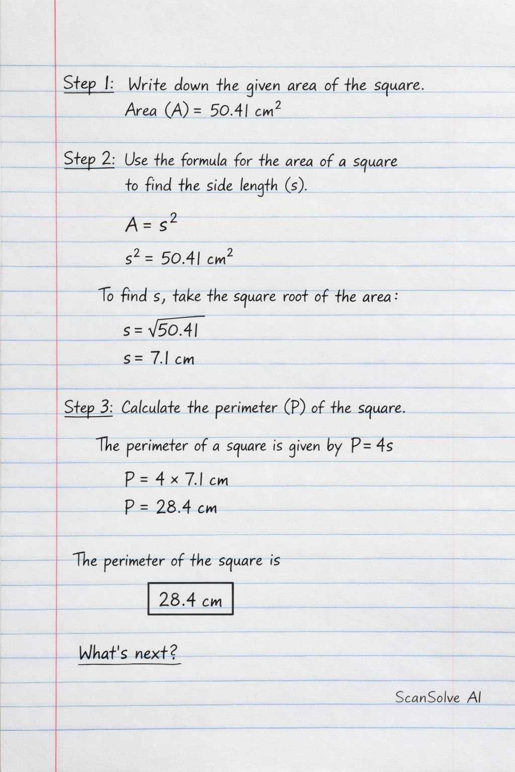 Handwritten step-by-step solution preview
