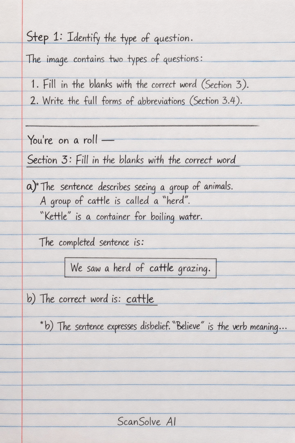 Handwritten step-by-step solution preview