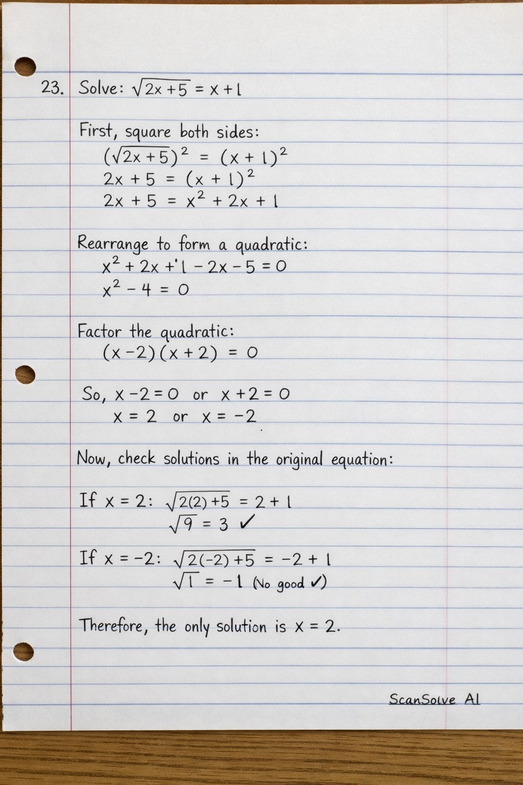 Handwritten step-by-step solution preview