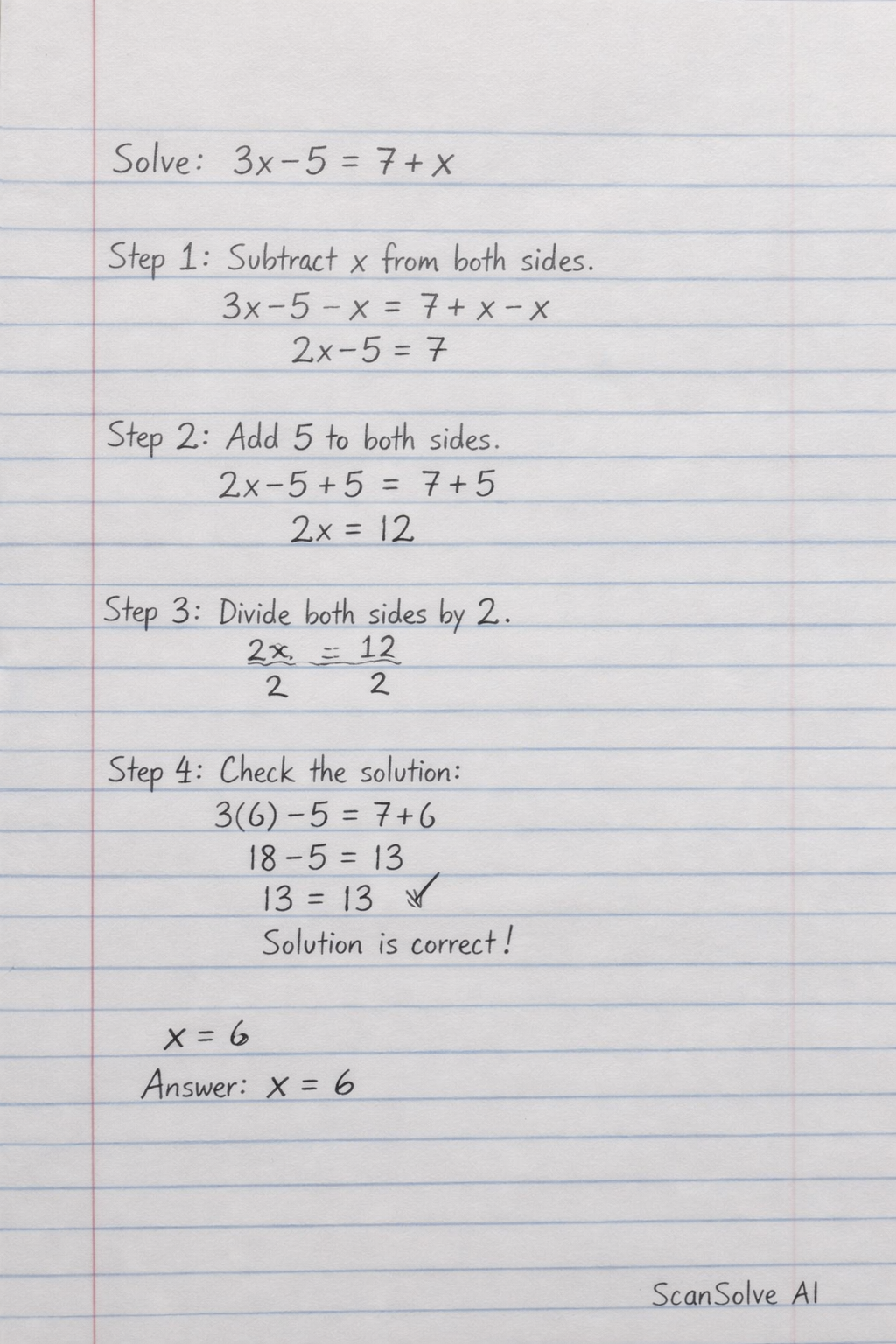 Handwritten step-by-step solution preview