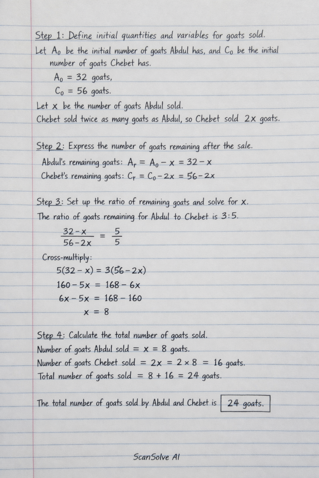 Handwritten step-by-step solution preview