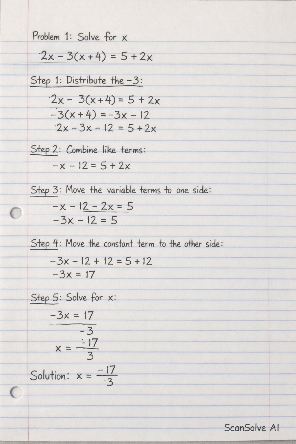 Handwritten step-by-step solution preview