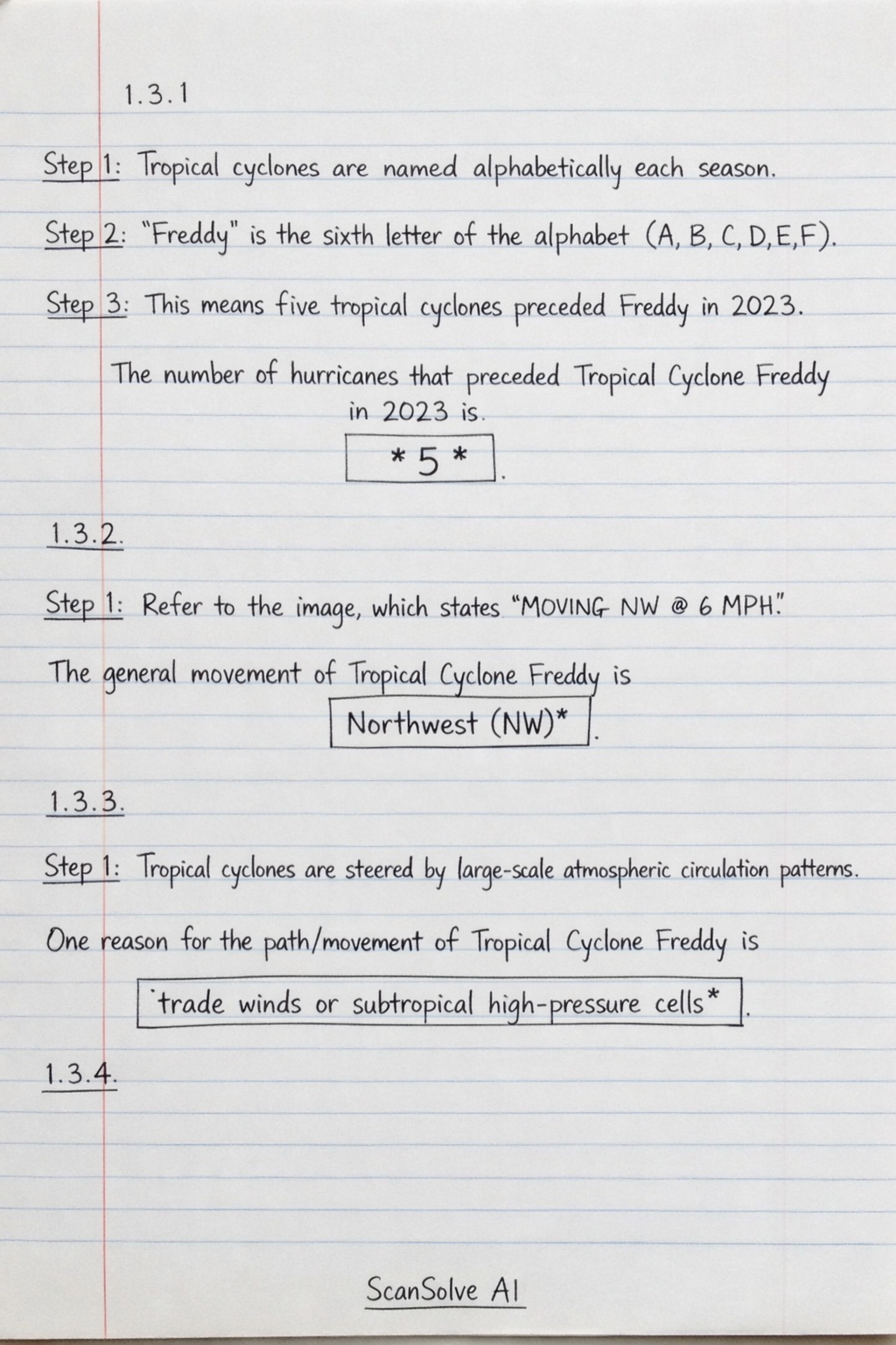 Handwritten step-by-step solution preview