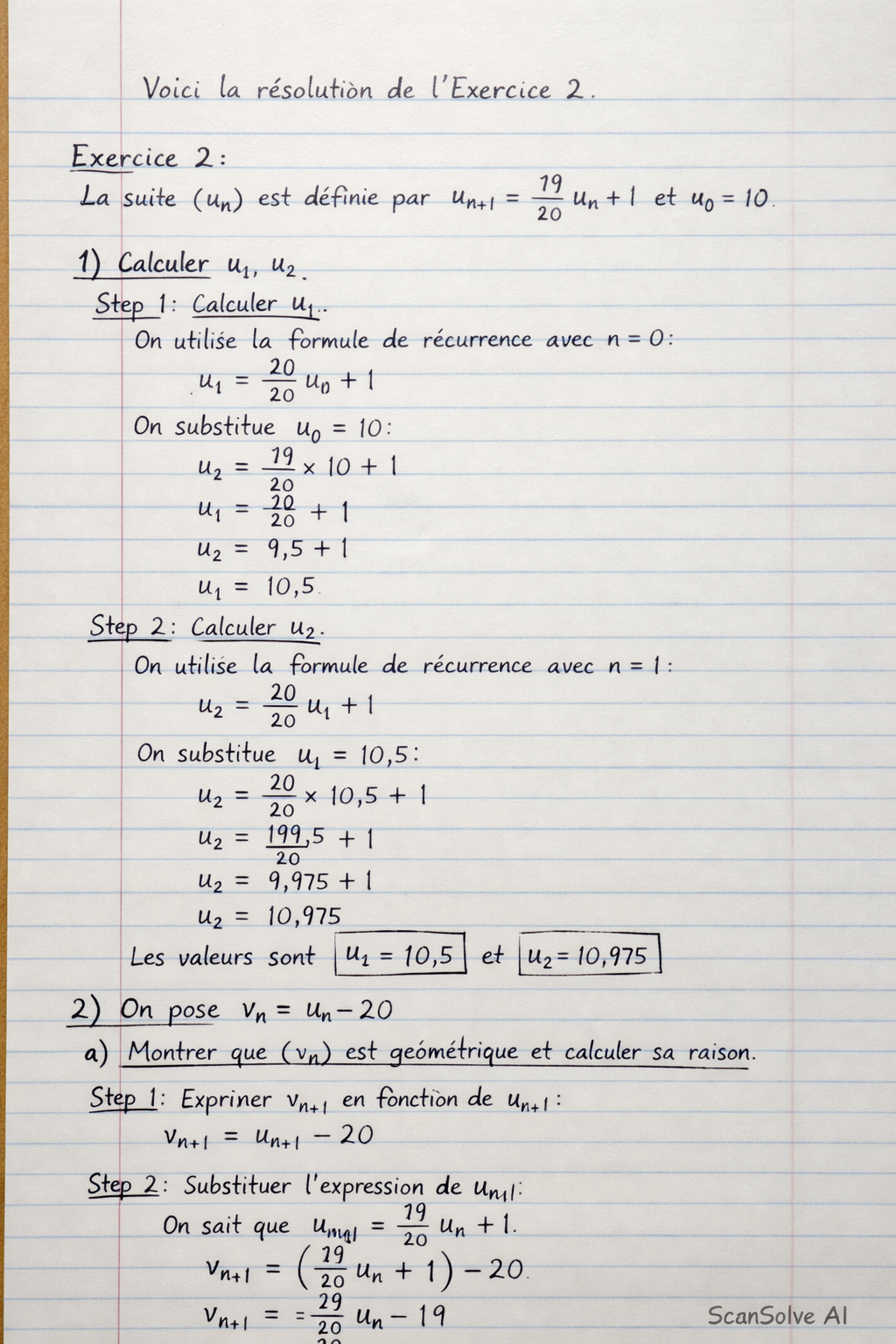 Handwritten step-by-step solution preview