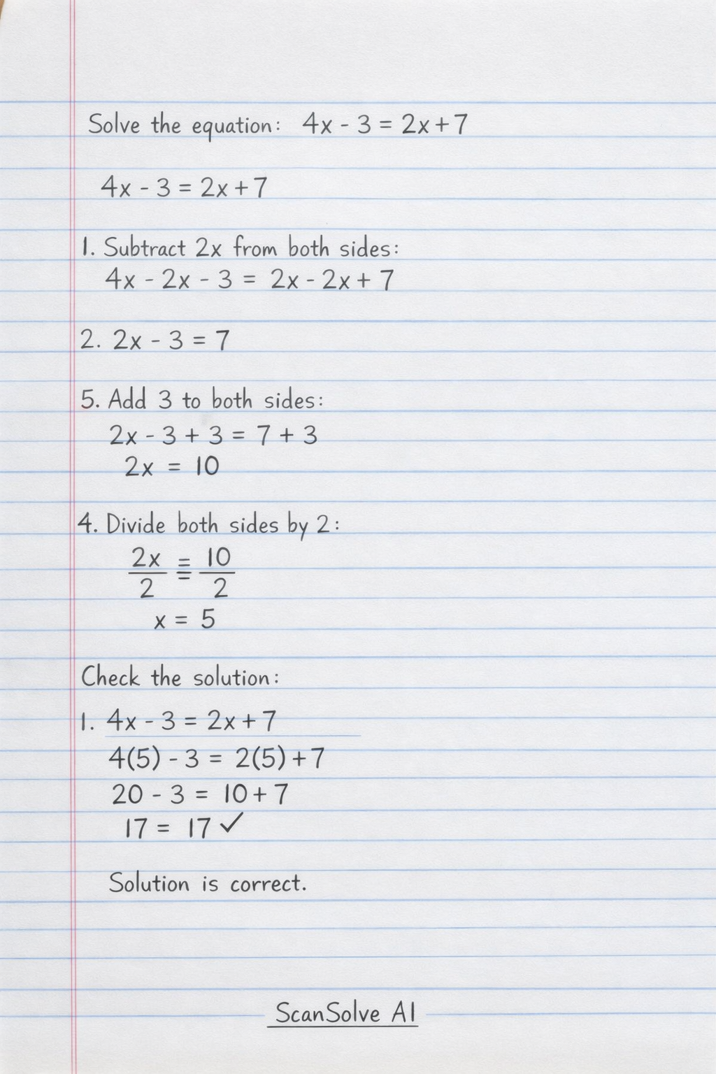 Handwritten step-by-step solution preview