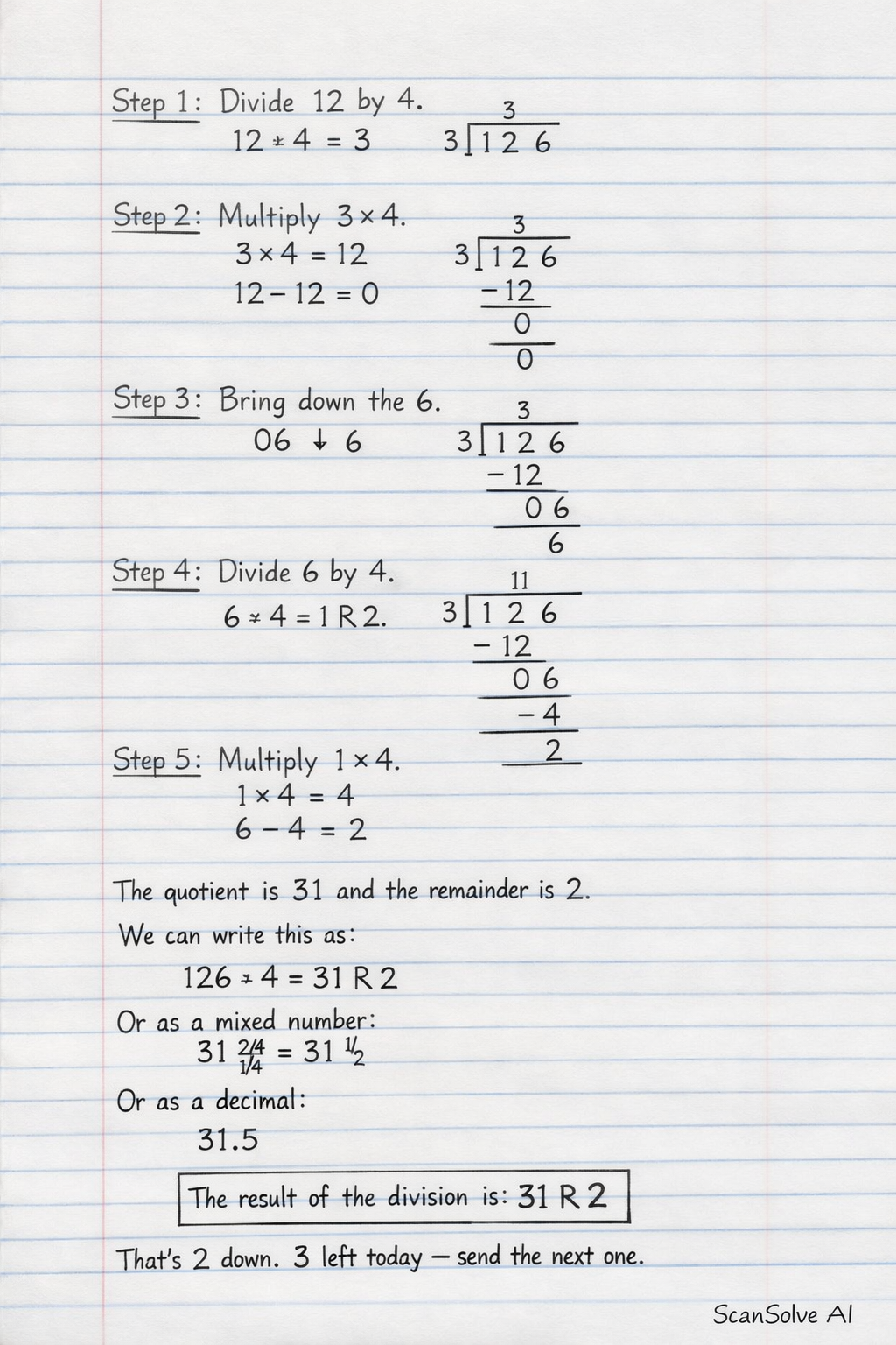 Handwritten step-by-step solution preview