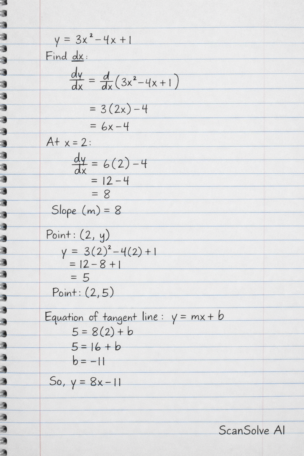 Handwritten step-by-step solution preview