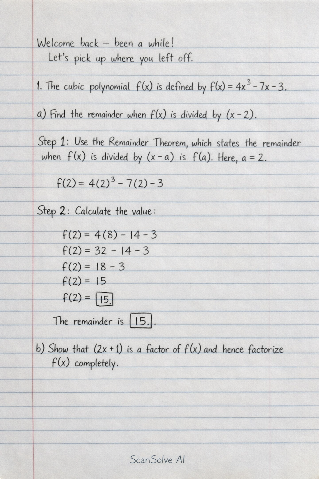 Handwritten step-by-step solution preview