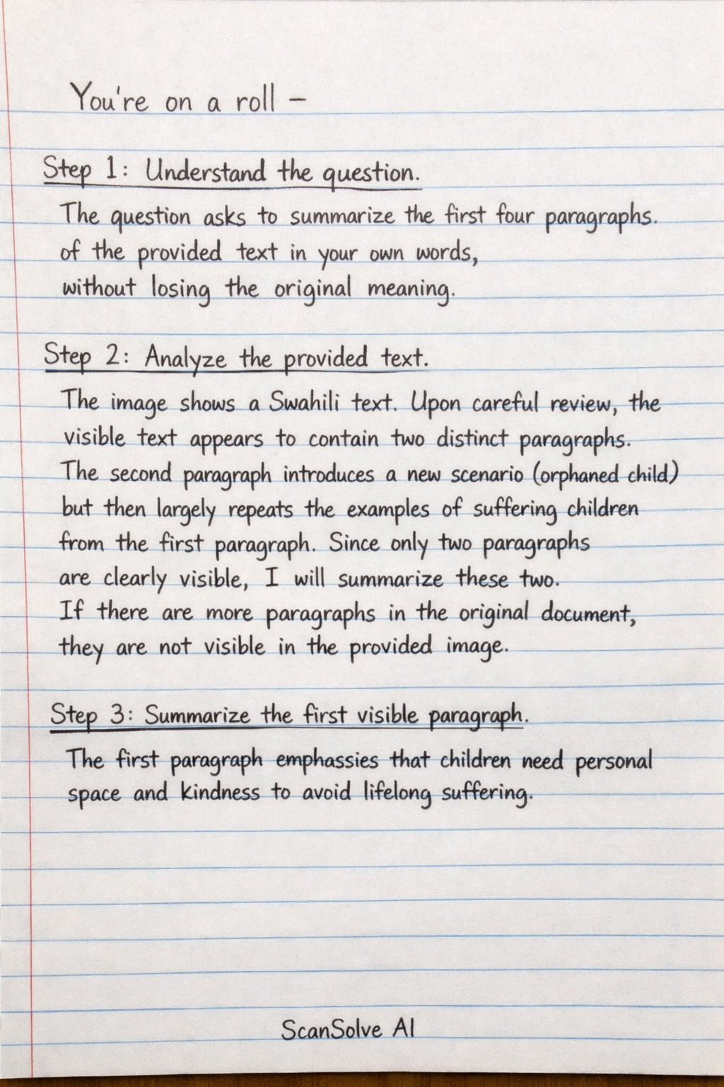 Handwritten step-by-step solution preview