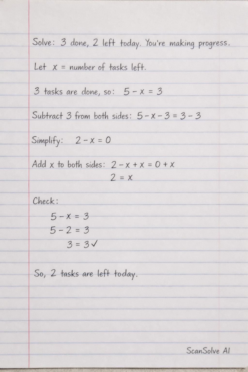 Handwritten step-by-step solution preview