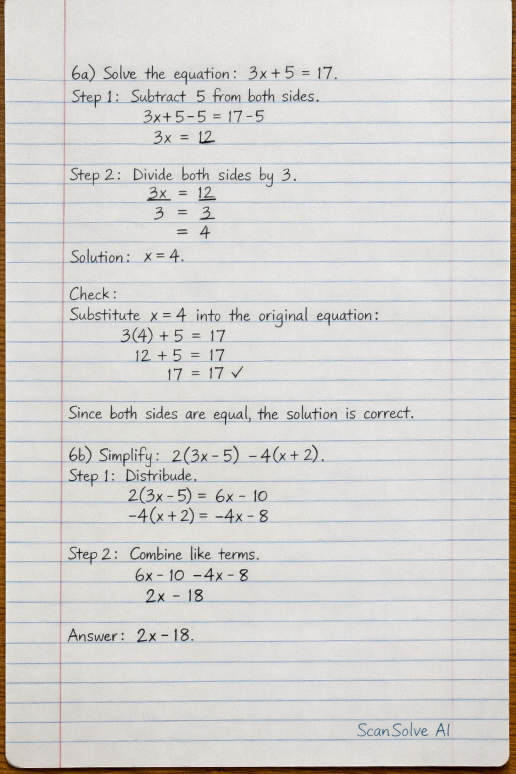 Handwritten step-by-step solution preview