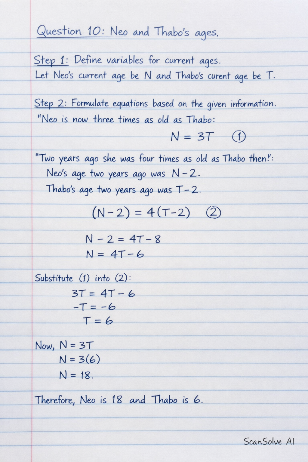 Handwritten step-by-step solution preview