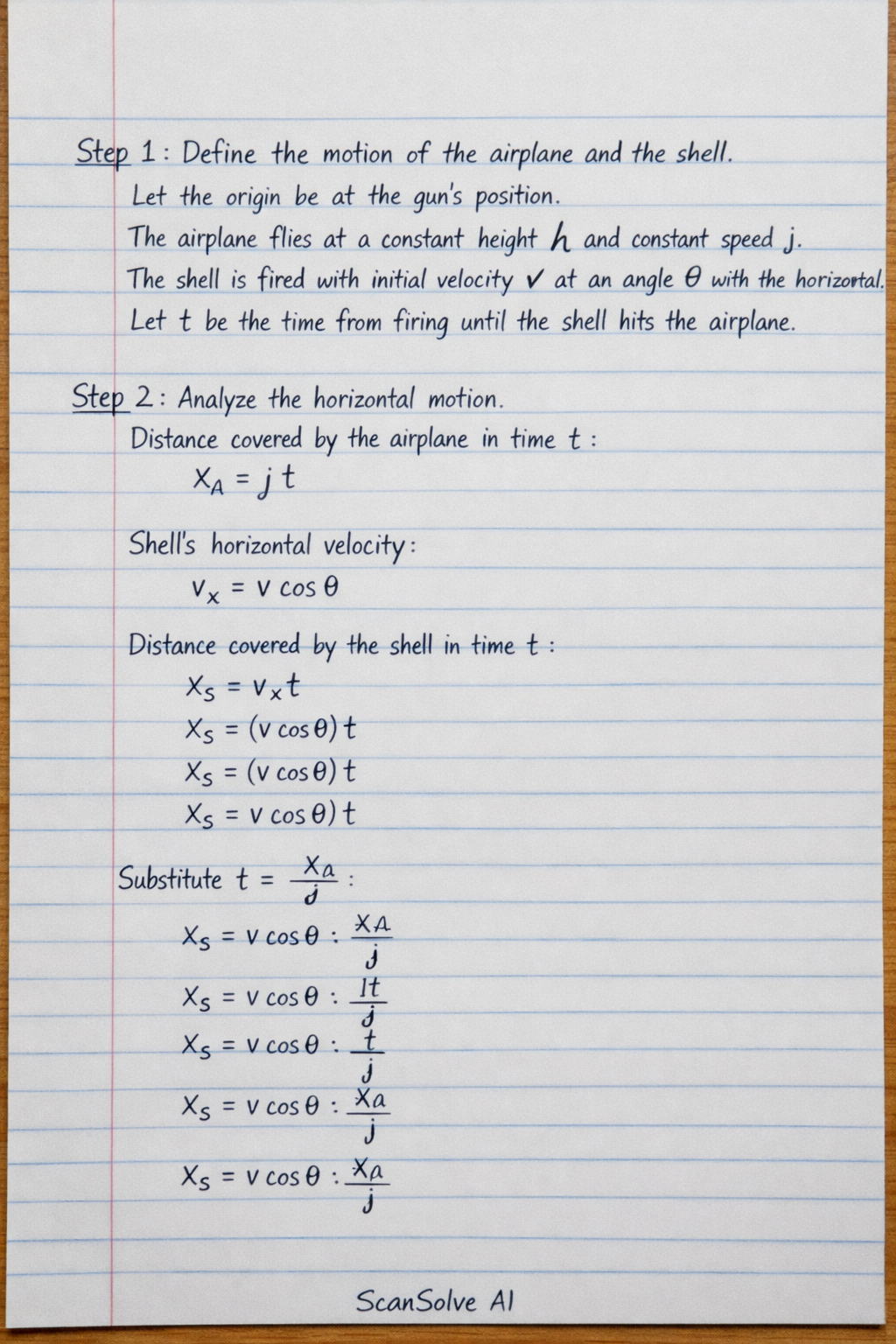 Handwritten step-by-step solution preview