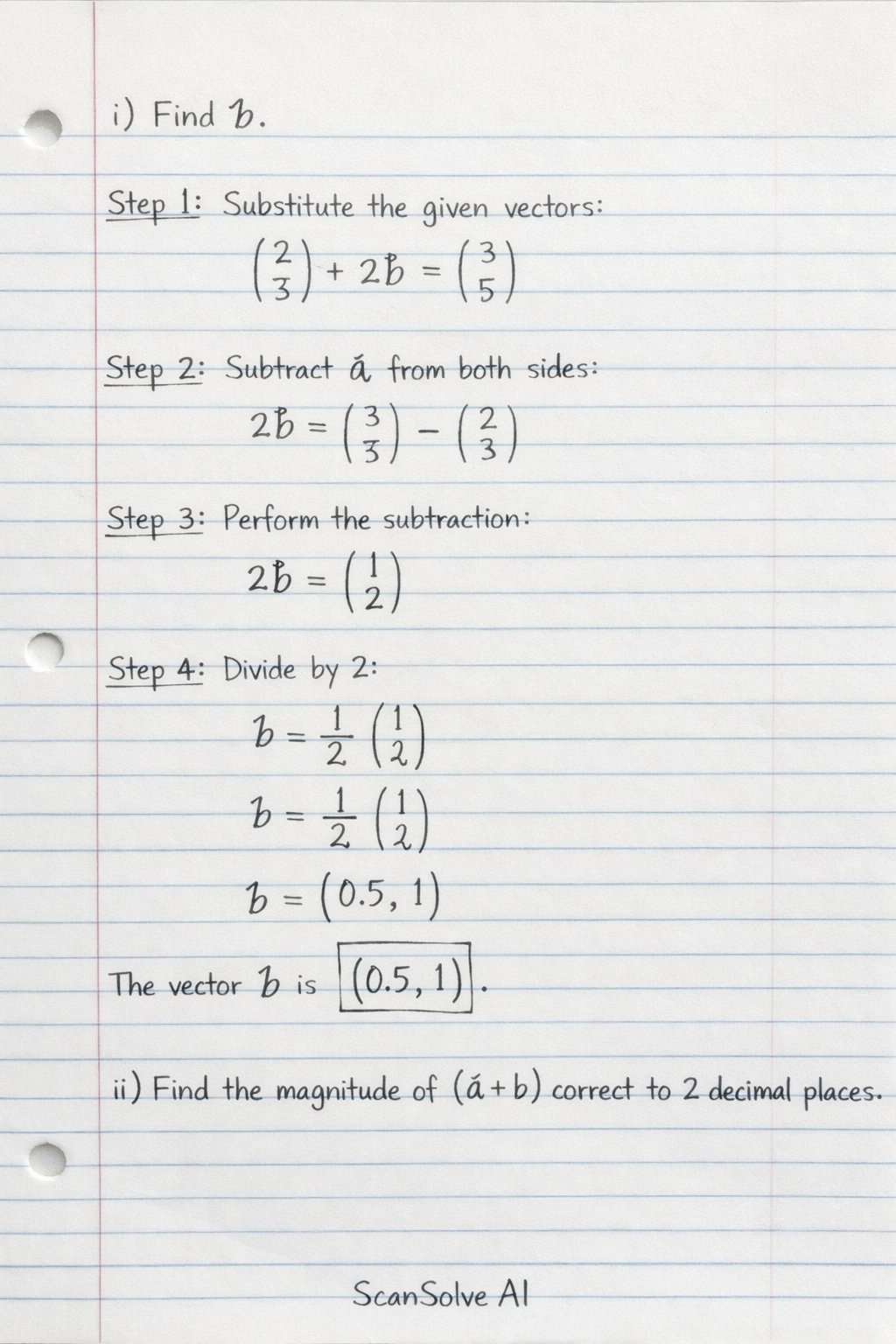 Handwritten step-by-step solution preview