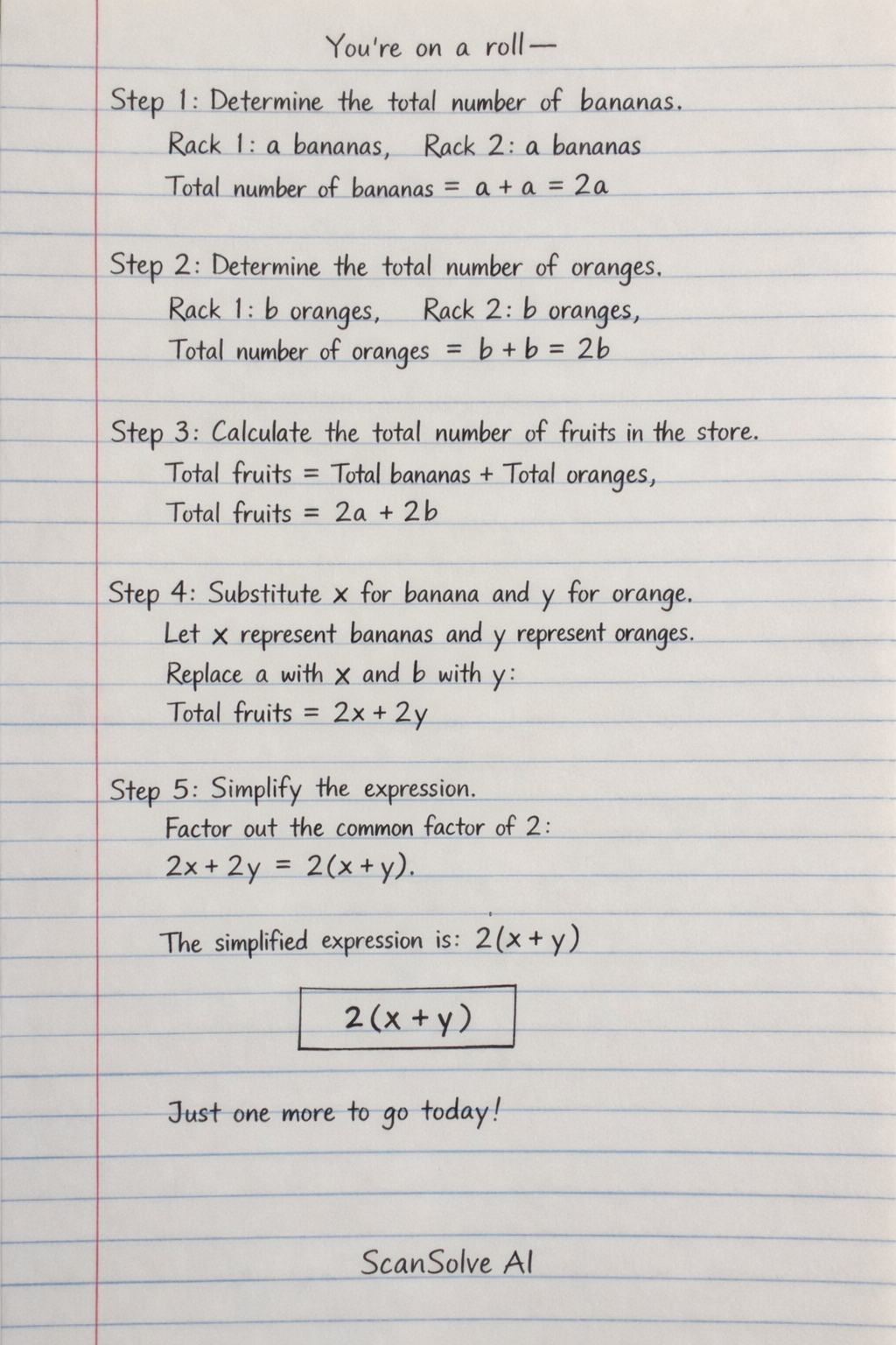 Handwritten step-by-step solution preview