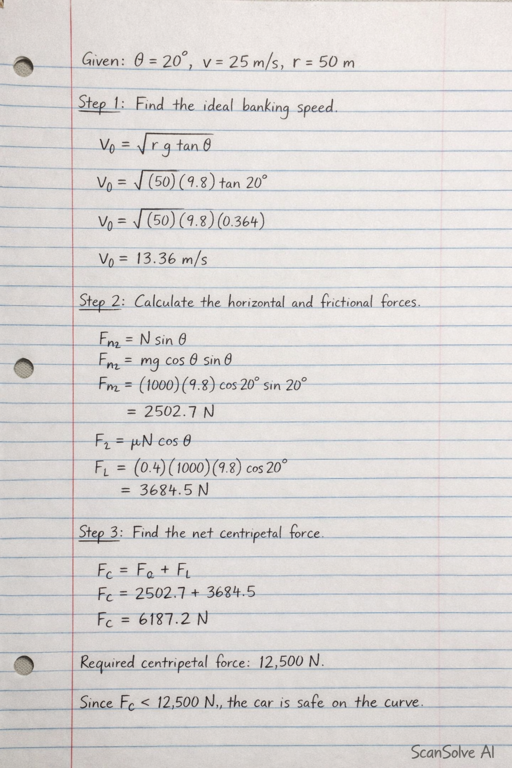 Handwritten step-by-step solution preview