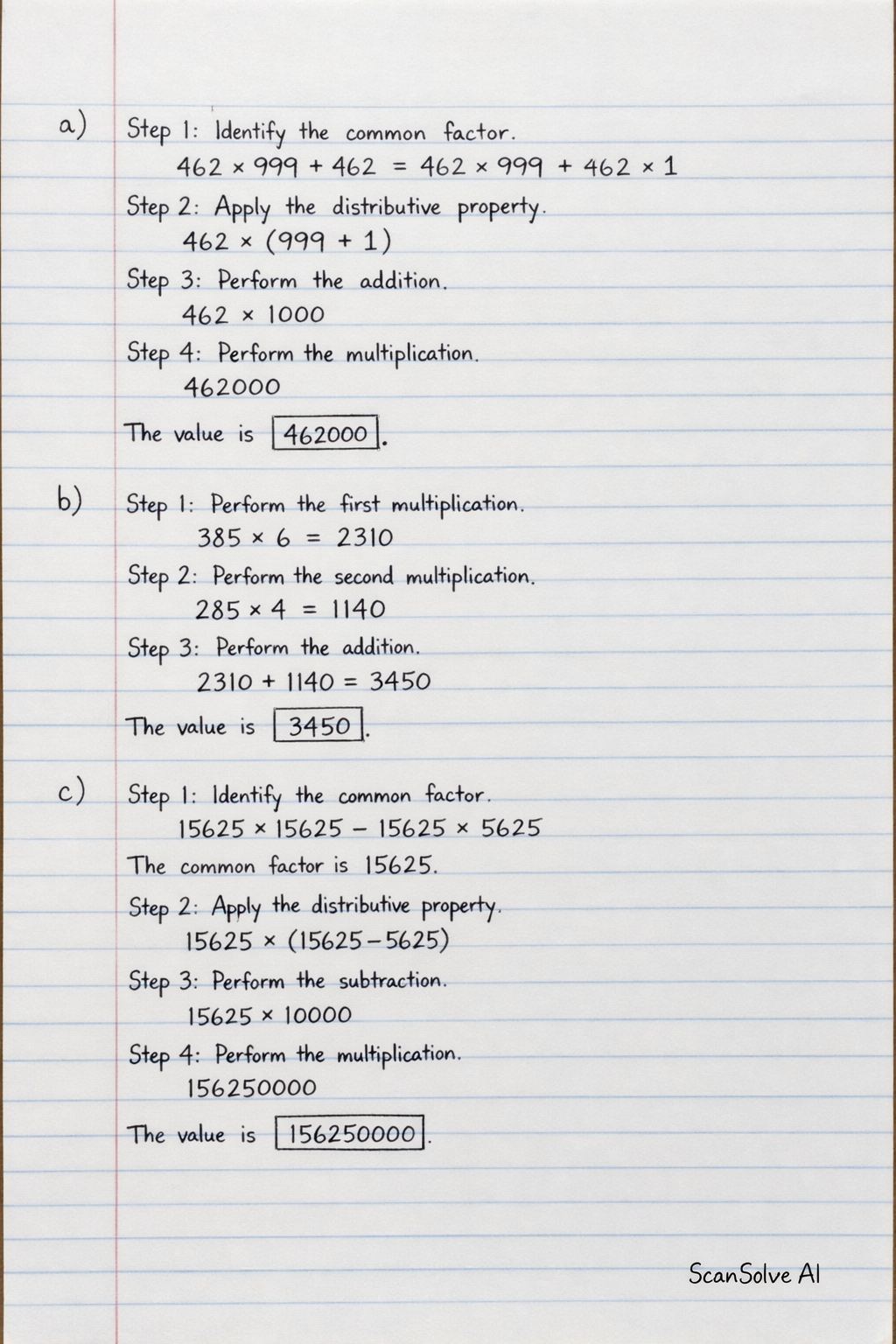 Handwritten step-by-step solution preview