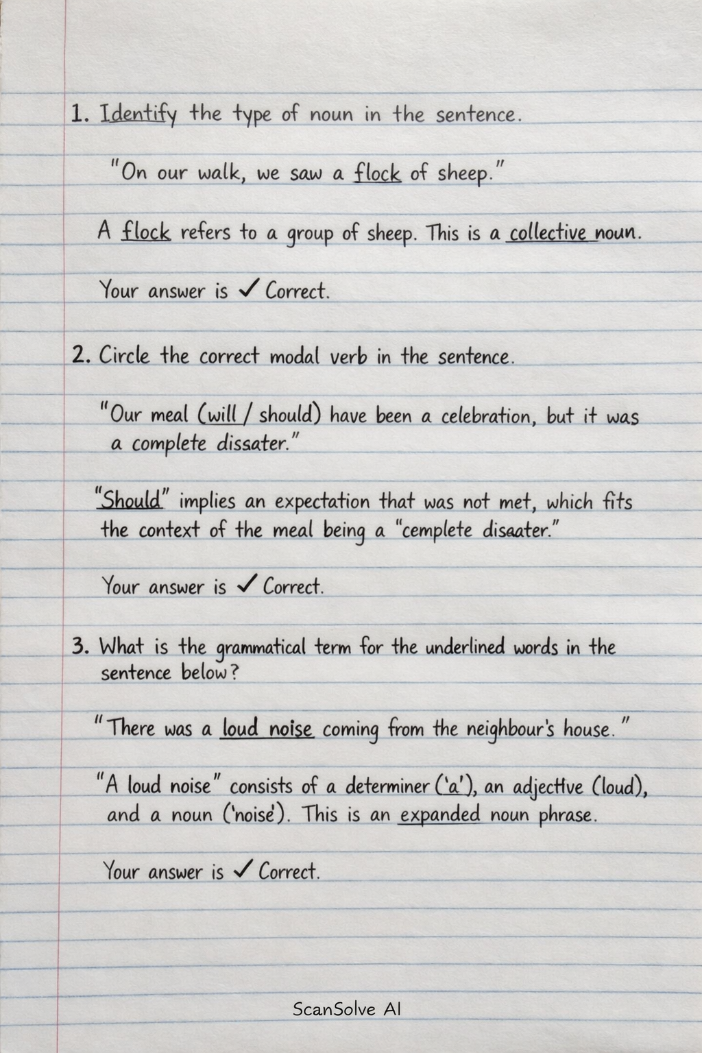 Handwritten step-by-step solution preview