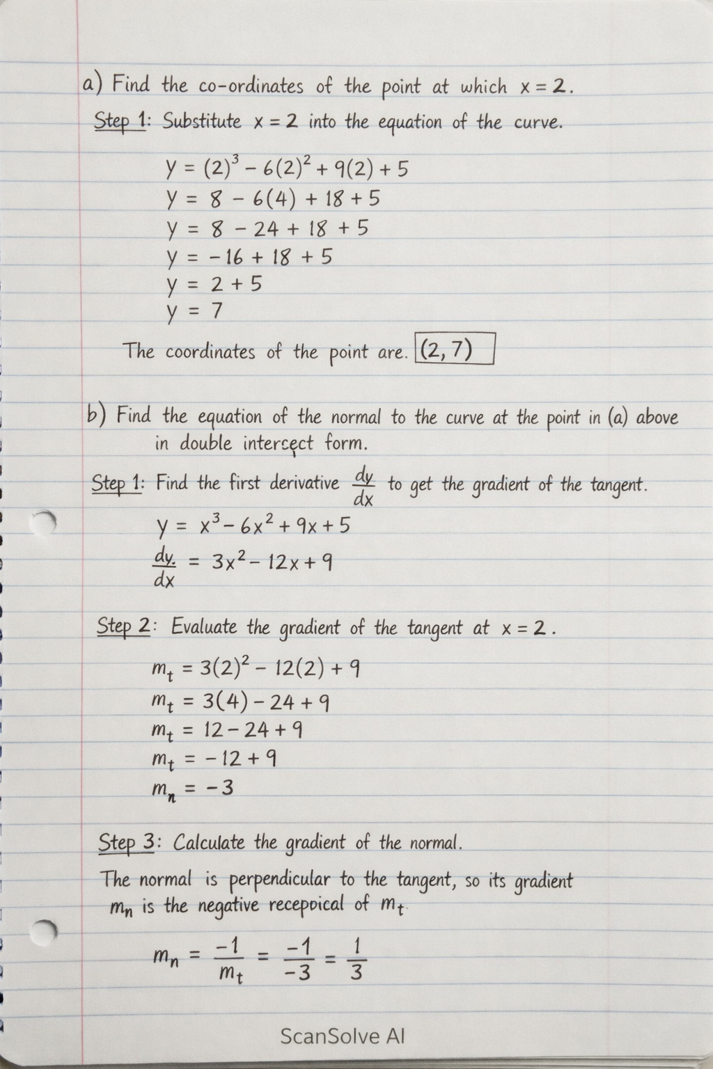 Handwritten step-by-step solution preview