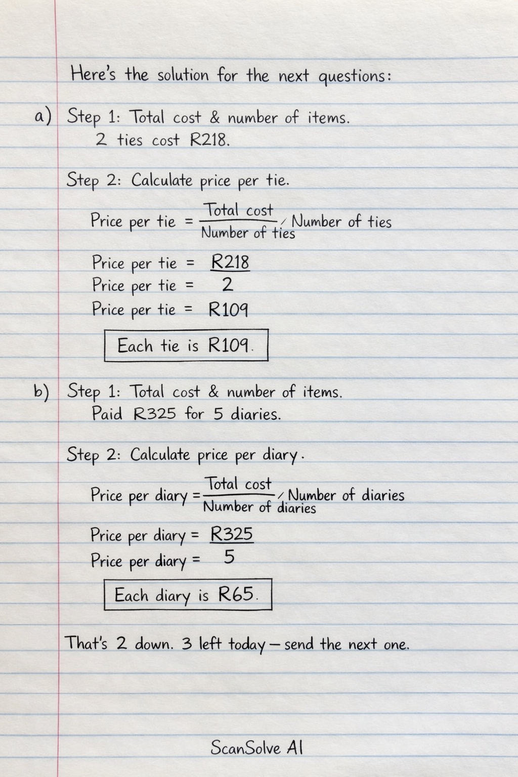 Handwritten step-by-step solution preview