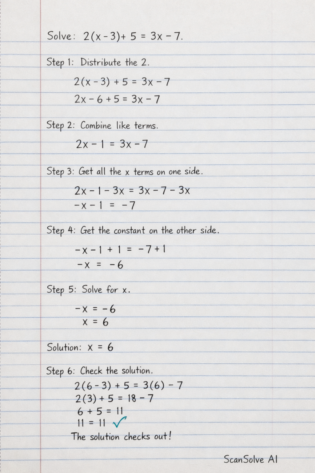 Handwritten step-by-step solution preview