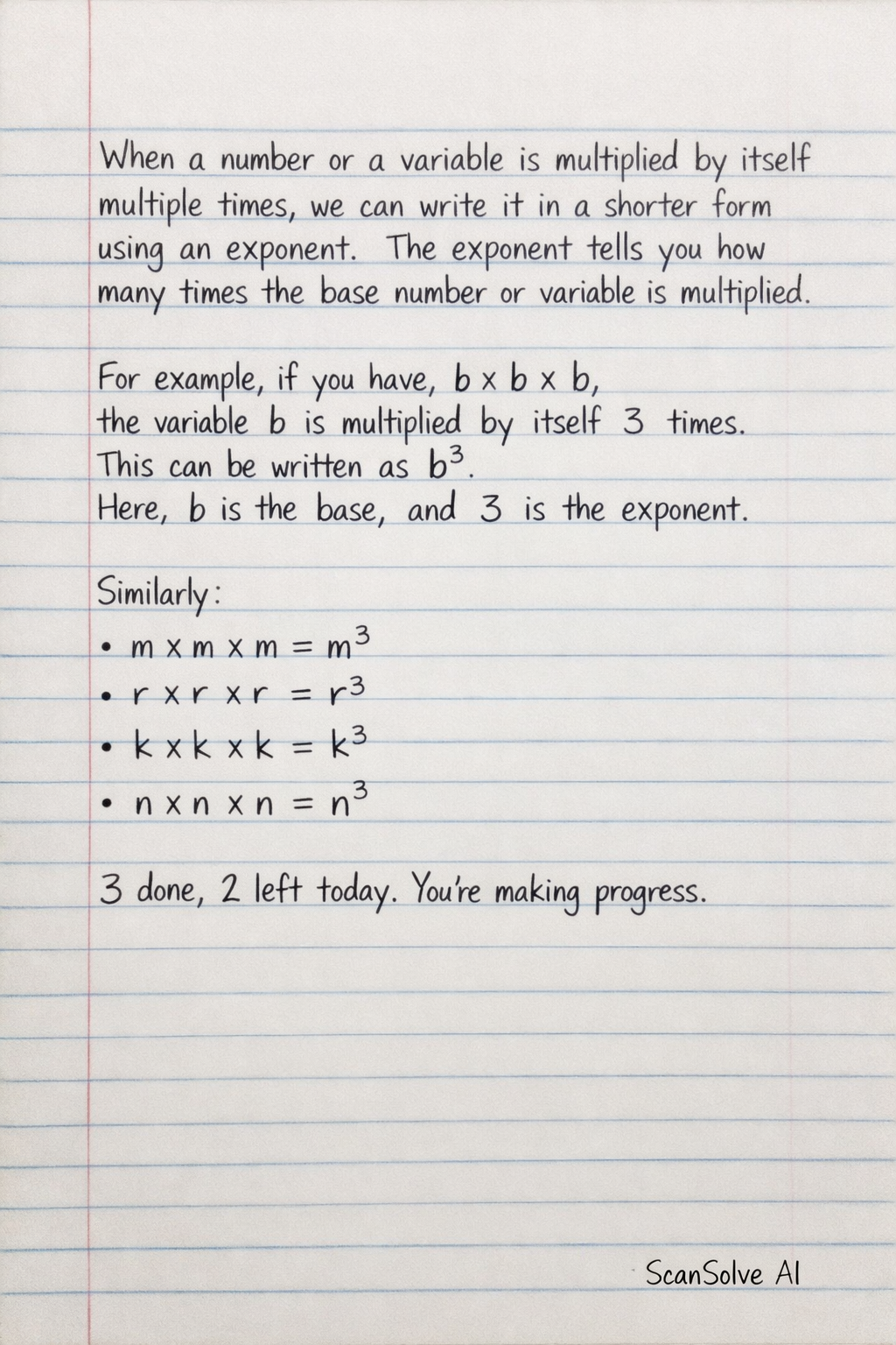 Handwritten step-by-step solution preview