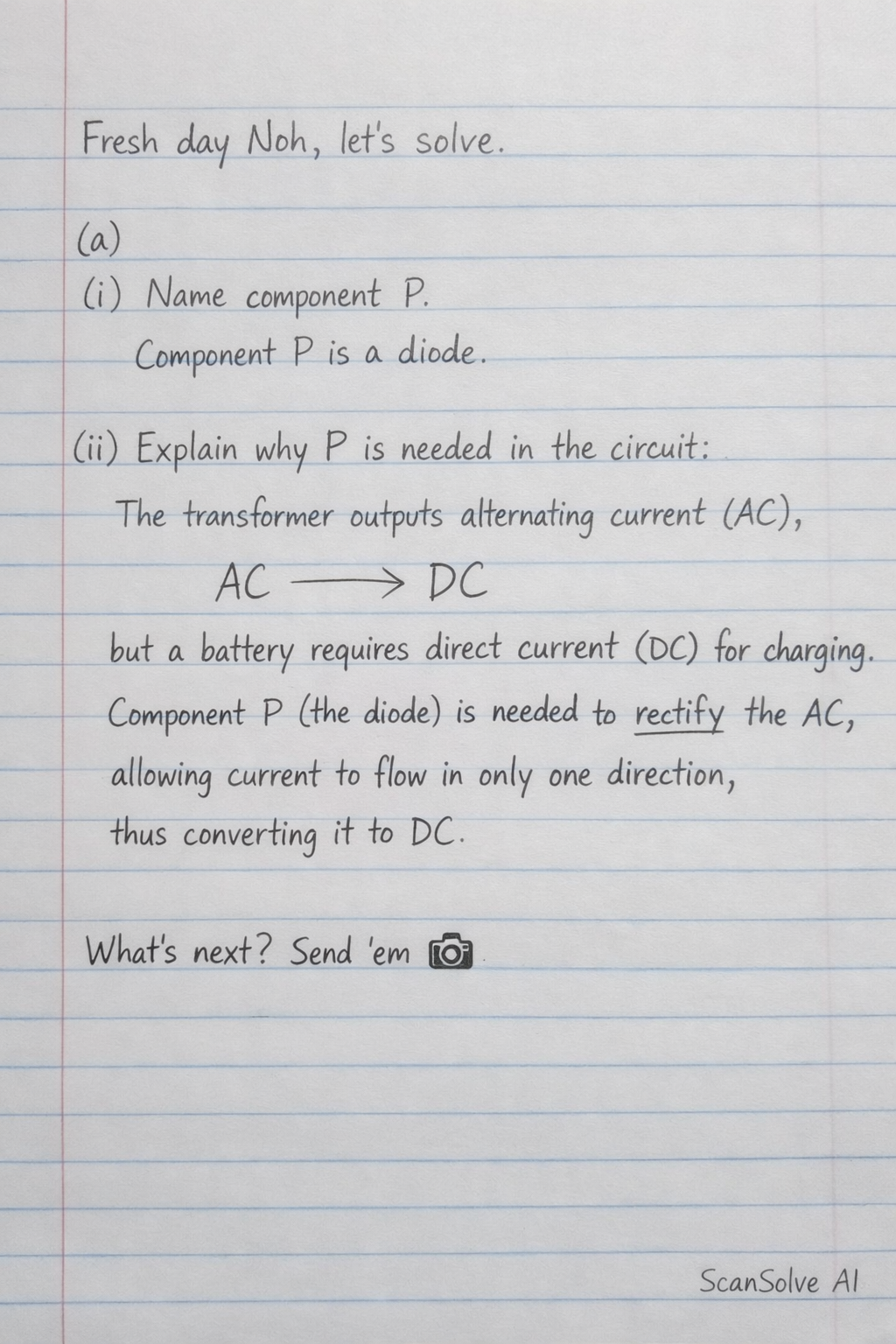 Handwritten step-by-step solution preview