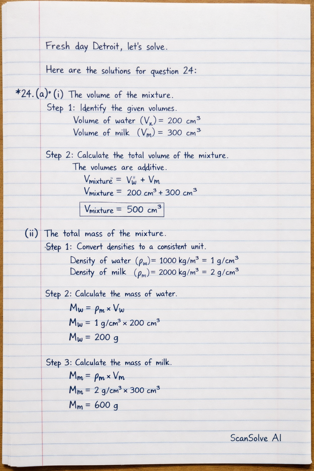 Handwritten step-by-step solution preview