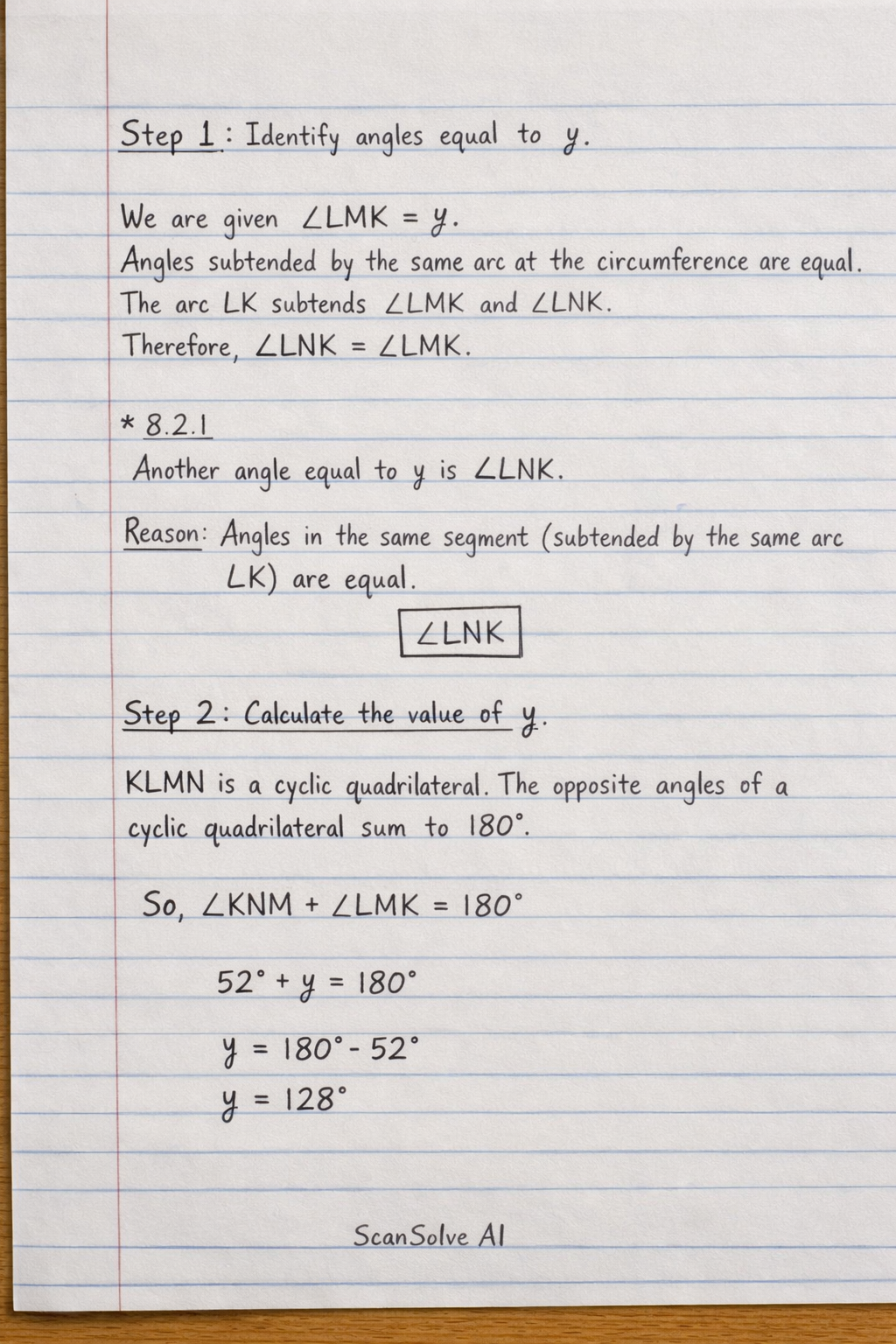 Handwritten step-by-step solution preview
