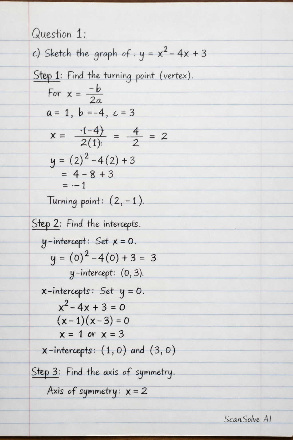 Handwritten step-by-step solution preview