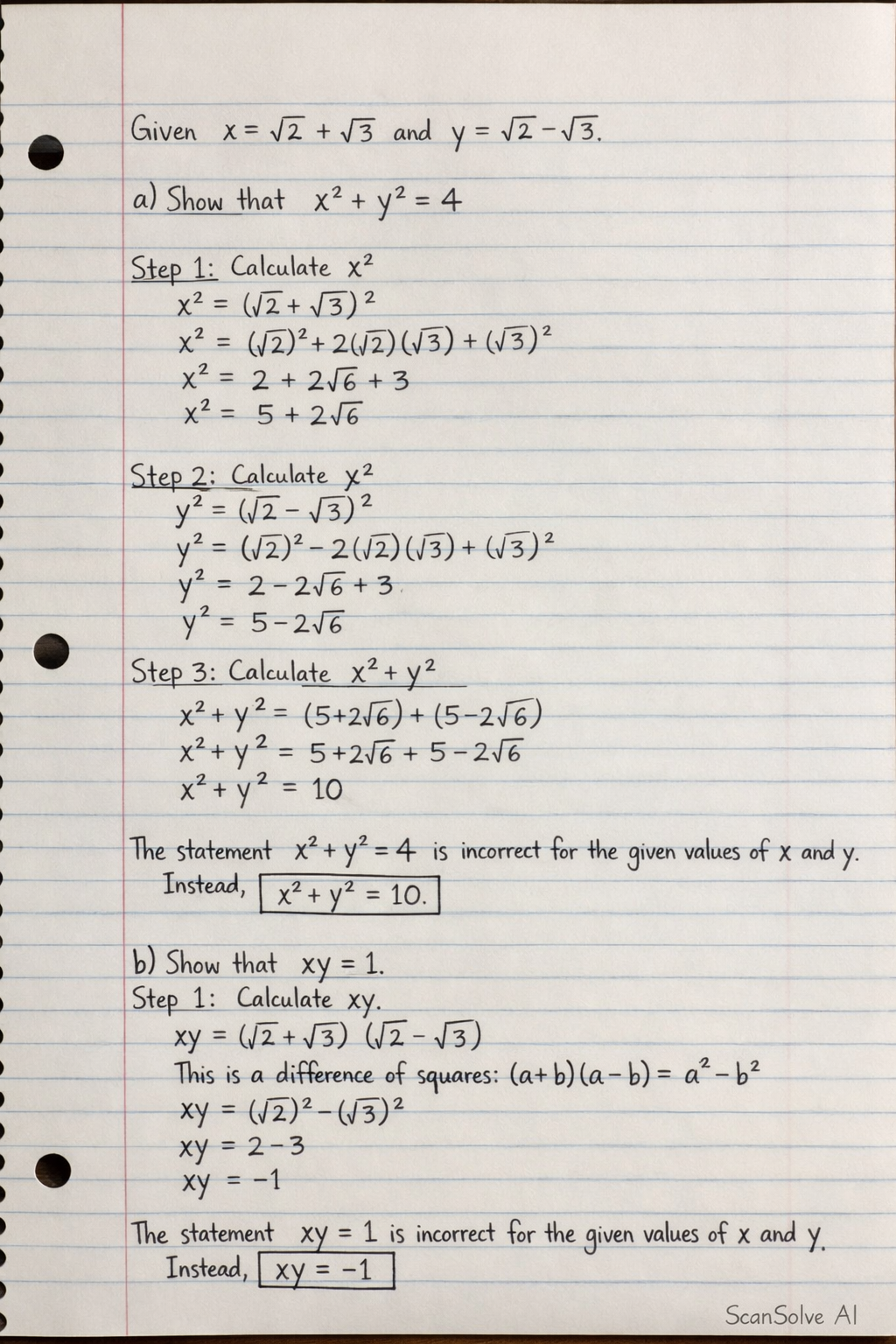 Handwritten step-by-step solution preview