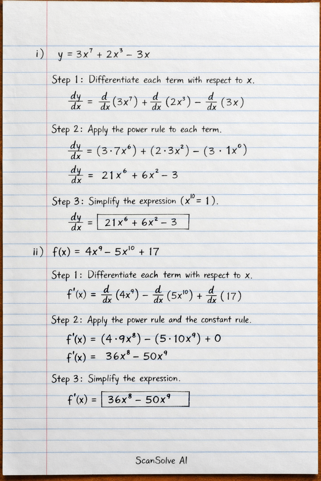 Handwritten step-by-step solution preview